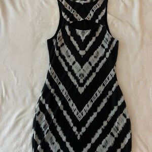 Bar III Black and Gray Women's Dress Small